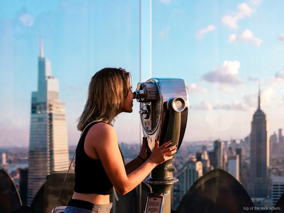 Manhattan skyline view from the Top of the Rock app-guided tour