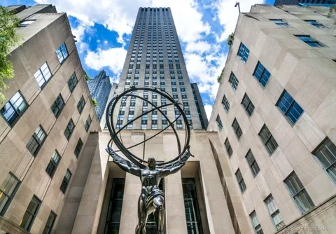 Channel Gardens vus lors de la visite de l'architecture du Rockefeller Center